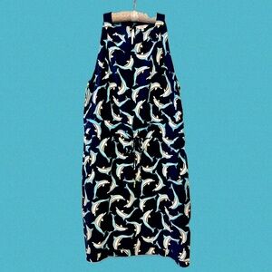 Size 14 🔹Navy Dolphin Print Dress